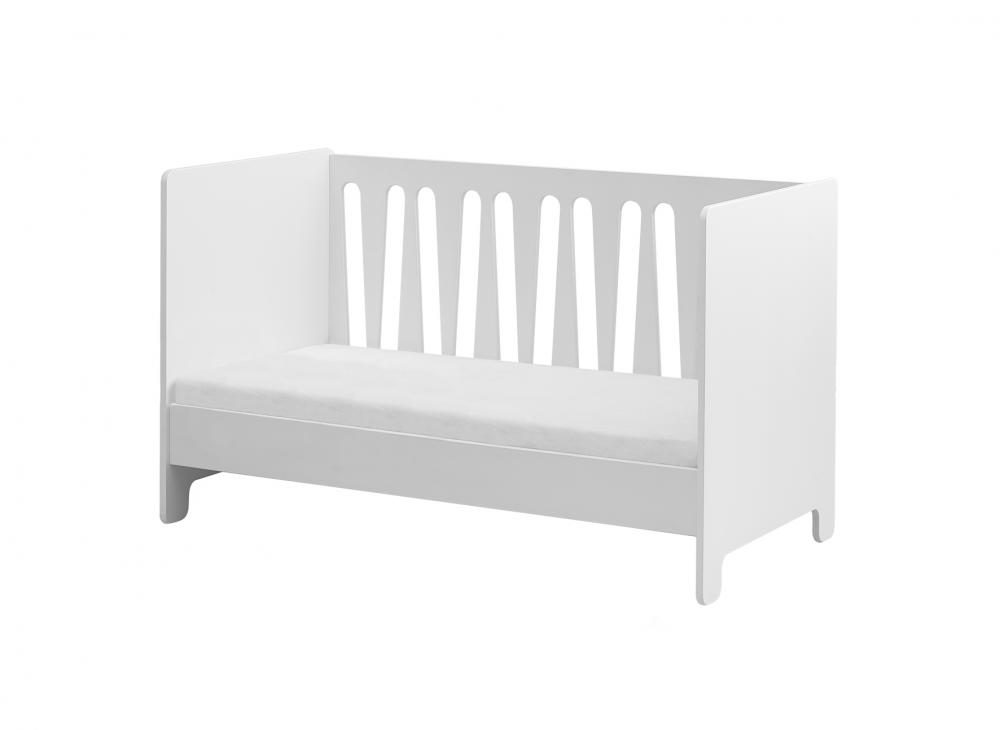 Patut bebe transformabil pinio moon 140x70 cm mdf alb