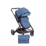 Carucior transformabil KikkaBoo 2 in 1 Amulett Dark Blue