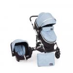 Carucior transformabil KikkaBoo 3 in 1 Amaia Albastru