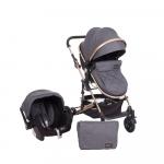 Carucior transformabil KikkaBoo 3 in 1 Amaia Black