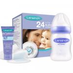 Pachet promo tampoane san x 24buc + crema pentru mameloane HPA Lanolin 10ml + biberon 160ml Lansinoh