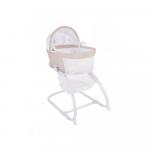 Patut cu vibratii KikkaBoo Welcome Baby pentru bebelusi Swing Beige