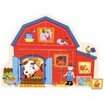 Puzzle din lemn ferma animalutelor 13 piese