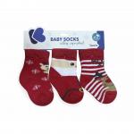 Set 3 perechi de sosete din bumbac 2-3 ani Merry Xmas