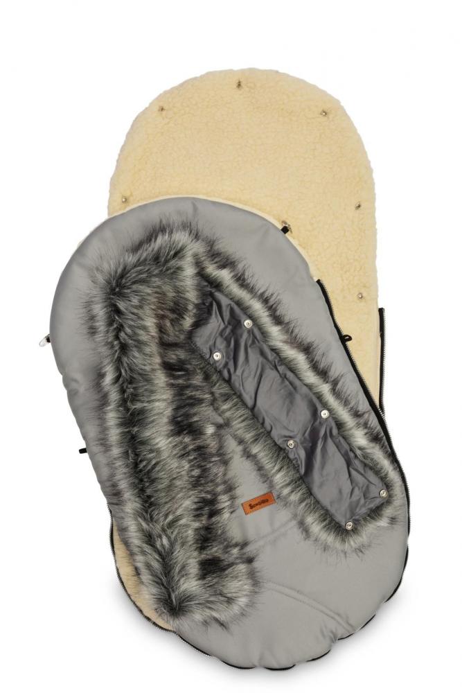 Sac de iarna Sensillo Eskimo Lana 100×46 cm Gri nichiduta.ro