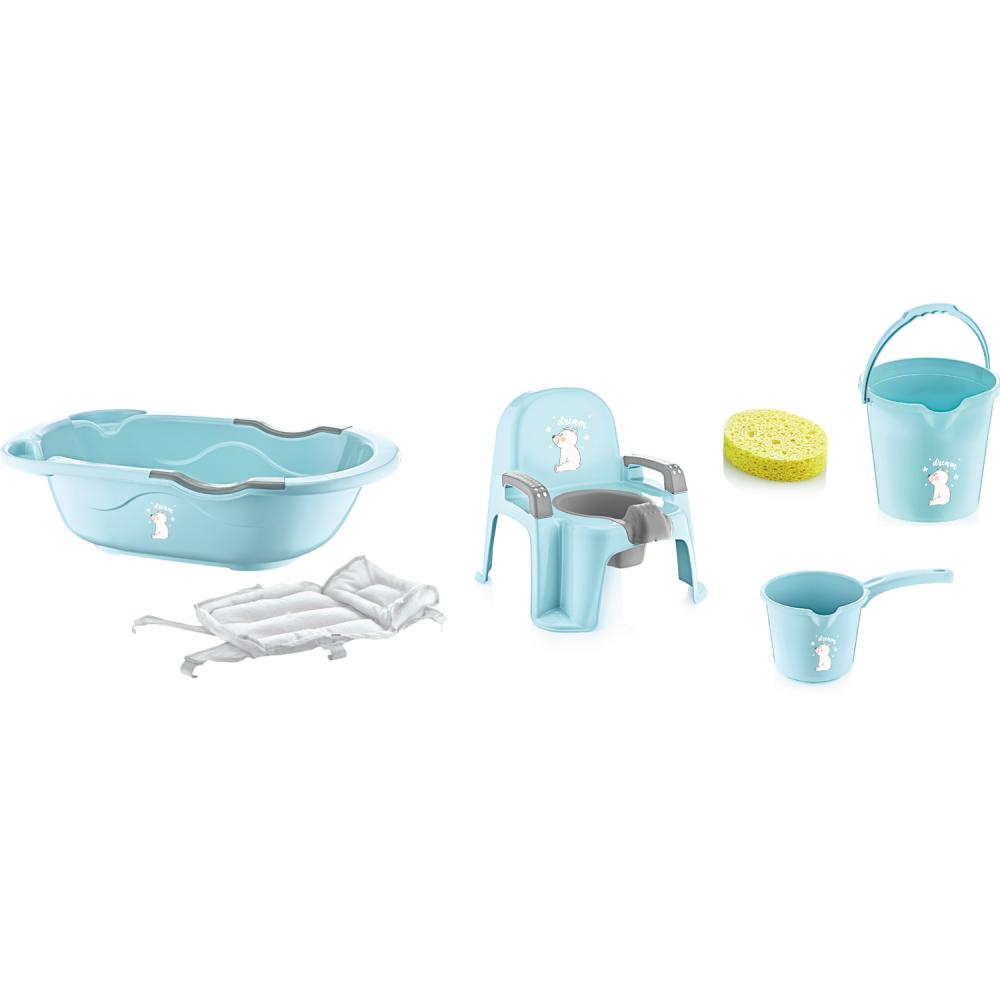 Set de baie cu 6 piese BabyJem Bebe Lux Blue