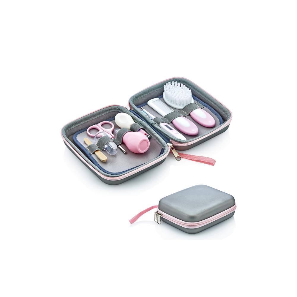 Set ingrijire bebelusi cu 9 piese BabyJem Grooming Set Pink