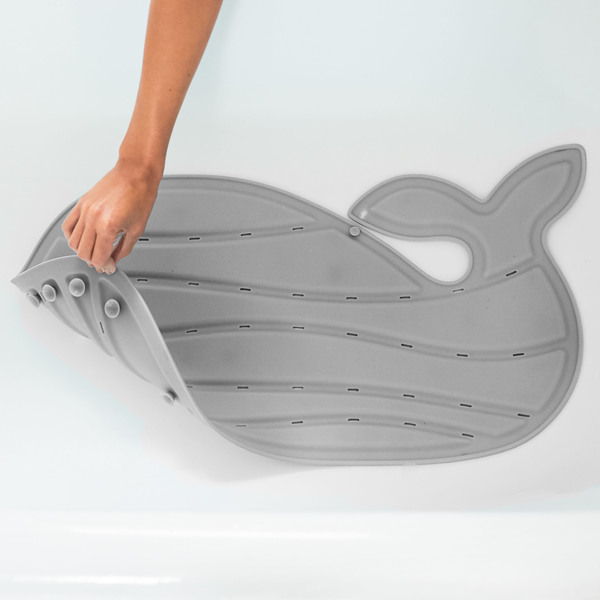 Covoras de baie antiderapant in forma de balena Gri Skip Hop Moby antiderapant imagine noua responsabilitatesociala.ro