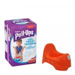 Pachet Scutece-chilotel Huggies Pull-Ups 6/L Boy 16-23 kg 12 buc+Olita Safari Orange