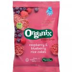 Rondele din orez expandat Bio Organix FingerFoods cu Zmeura si Afine 50 g de la 7 luni