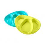 Set farfurii compartimentate Explora Tommee Tippee 2 buc Turquoise / Galben