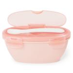 Set de calatorie pentru hranire bol + lingurita Soft coral Skip Hop