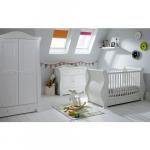 Set patut Louis Alb + salteluta pentru bebelusi Tutti Bambini