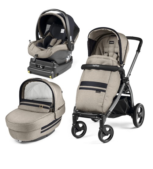 Carucior 3 in 1 Peg Perego Book Plus S Titania i-Size Luxe Ecru