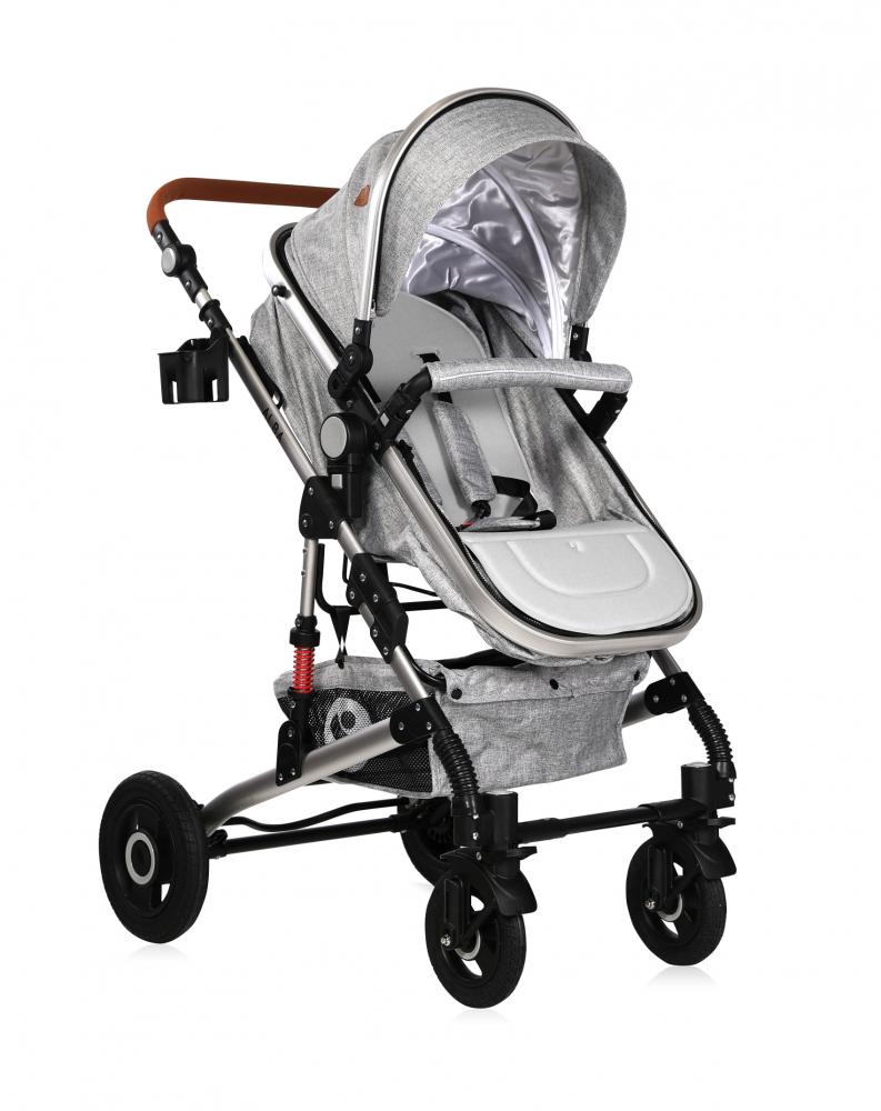 Carucior transformabil 3 in 1 alba cos auto inclus light grey