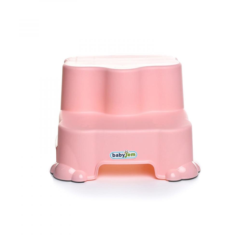 Inaltator cu doua trepte BabyJem Step Stool Roz