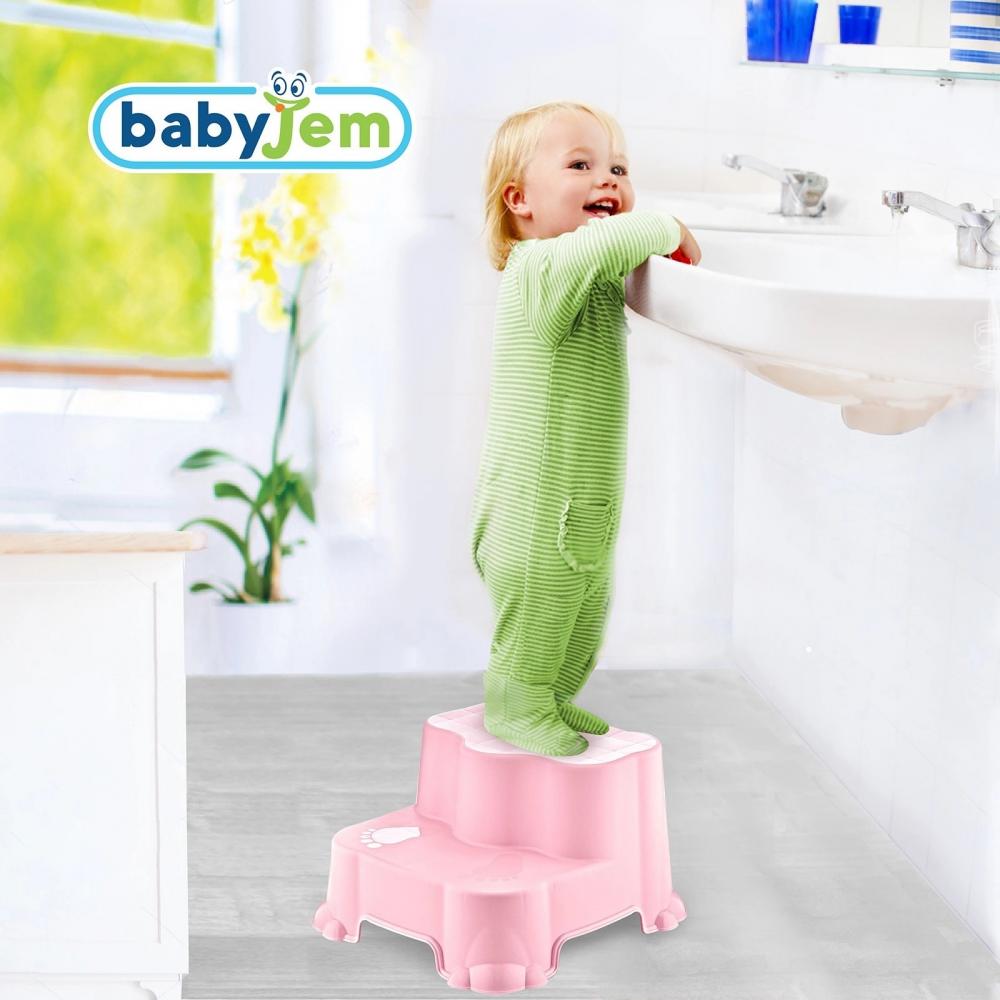 Inaltator cu doua trepte BabyJem Step Stool Roz - 3 | YEO