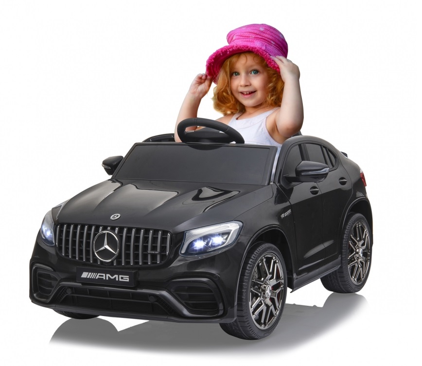 Masinuta electrica Mercedes Benz GLC 63 Negru cu roti din cauciuc - 4