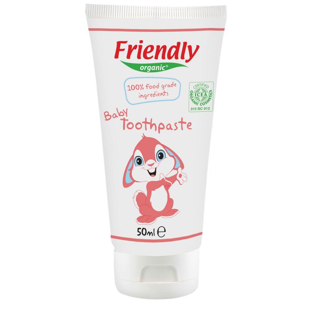 Pasta de dinti pentru copii cu aroma de zmeura 50 ml Friendly Organic