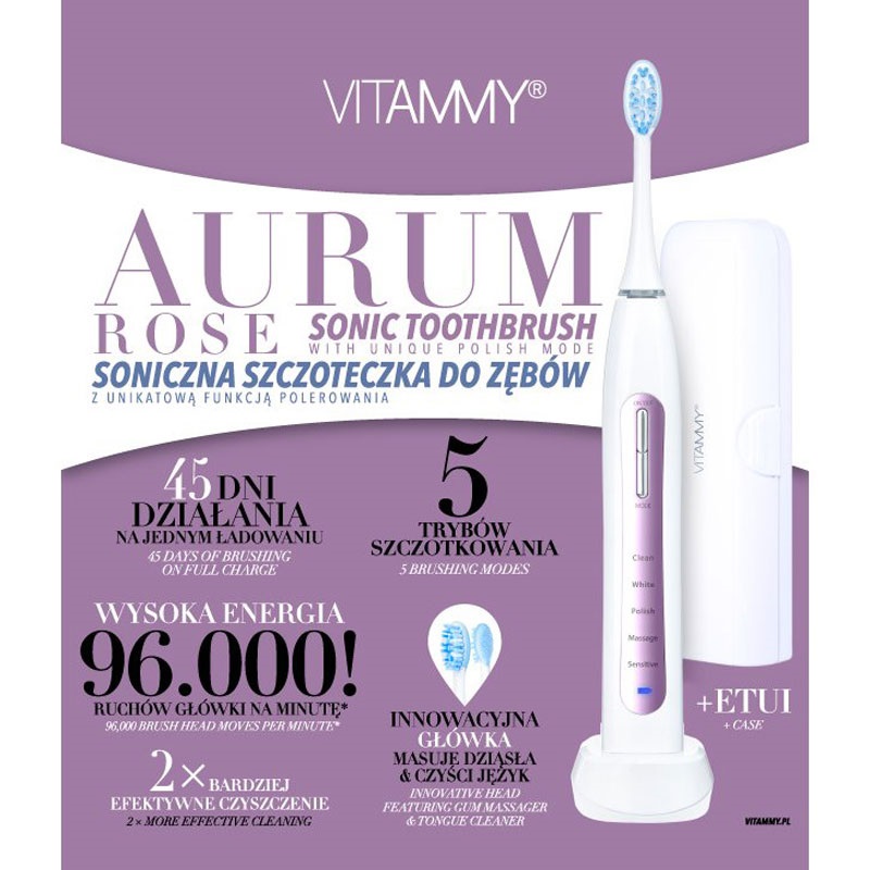 Periuta de dinti electrica Vitammy Aurum rose - 2 | YEO