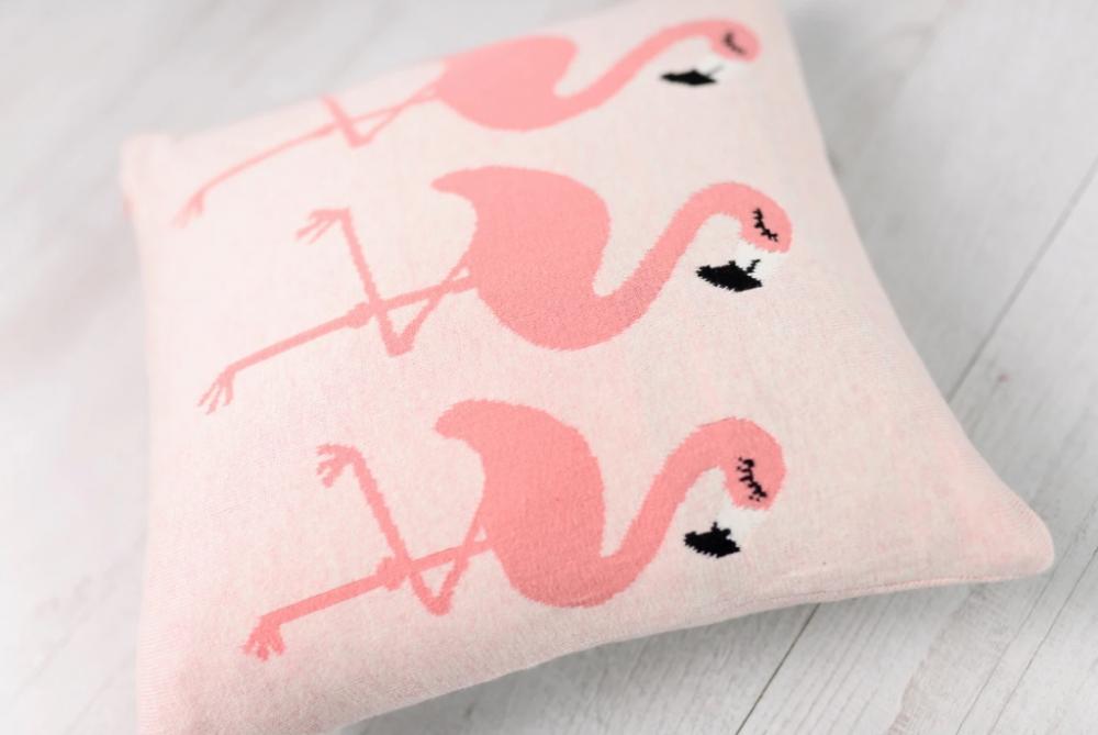 Perna decor bumbac Flamingo Roz - 1