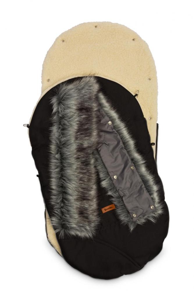 Sac de iarna Sensillo Eskimo Lana 100×46 cm Negru nichiduta.ro imagine noua