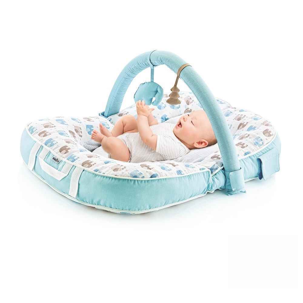 Saltea multifunctionala sit and play cu bara jucarii blue