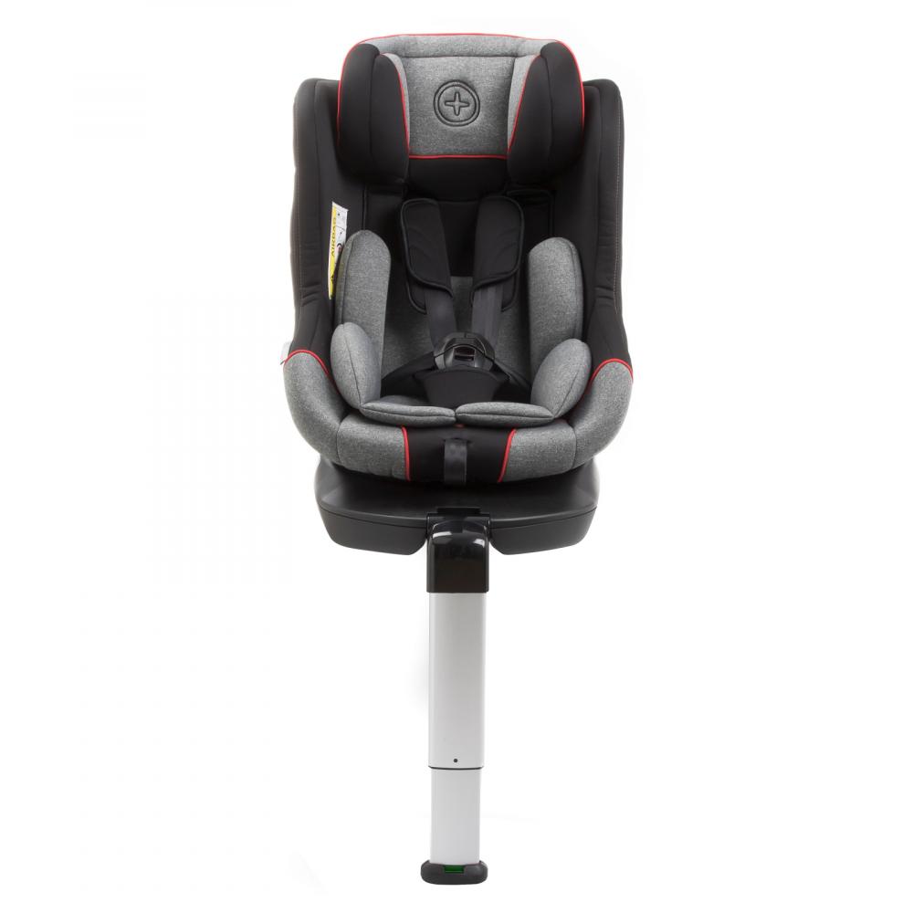 Scaun auto Babyauto Lennox isofix rotatie 360 grade picior suport 0-18 kg gri-rosu - 6