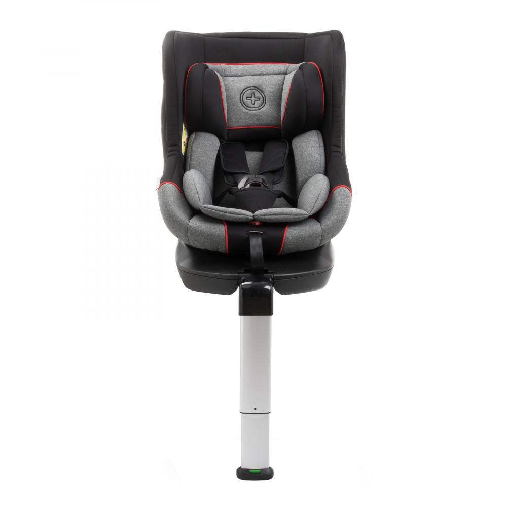 Scaun auto Babyauto Lennox isofix rotatie 360 grade picior suport 0-18 kg gri-rosu - 7