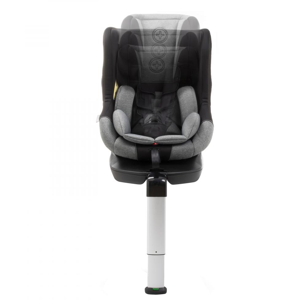 Scaun auto Babyauto Lennox isofix rotatie 360 grade picior suport 0-18 kg negru-gri - 5