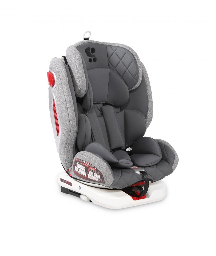 Scaun auto cu isofix rotativ 360 grade 0-36 kg roto grey
