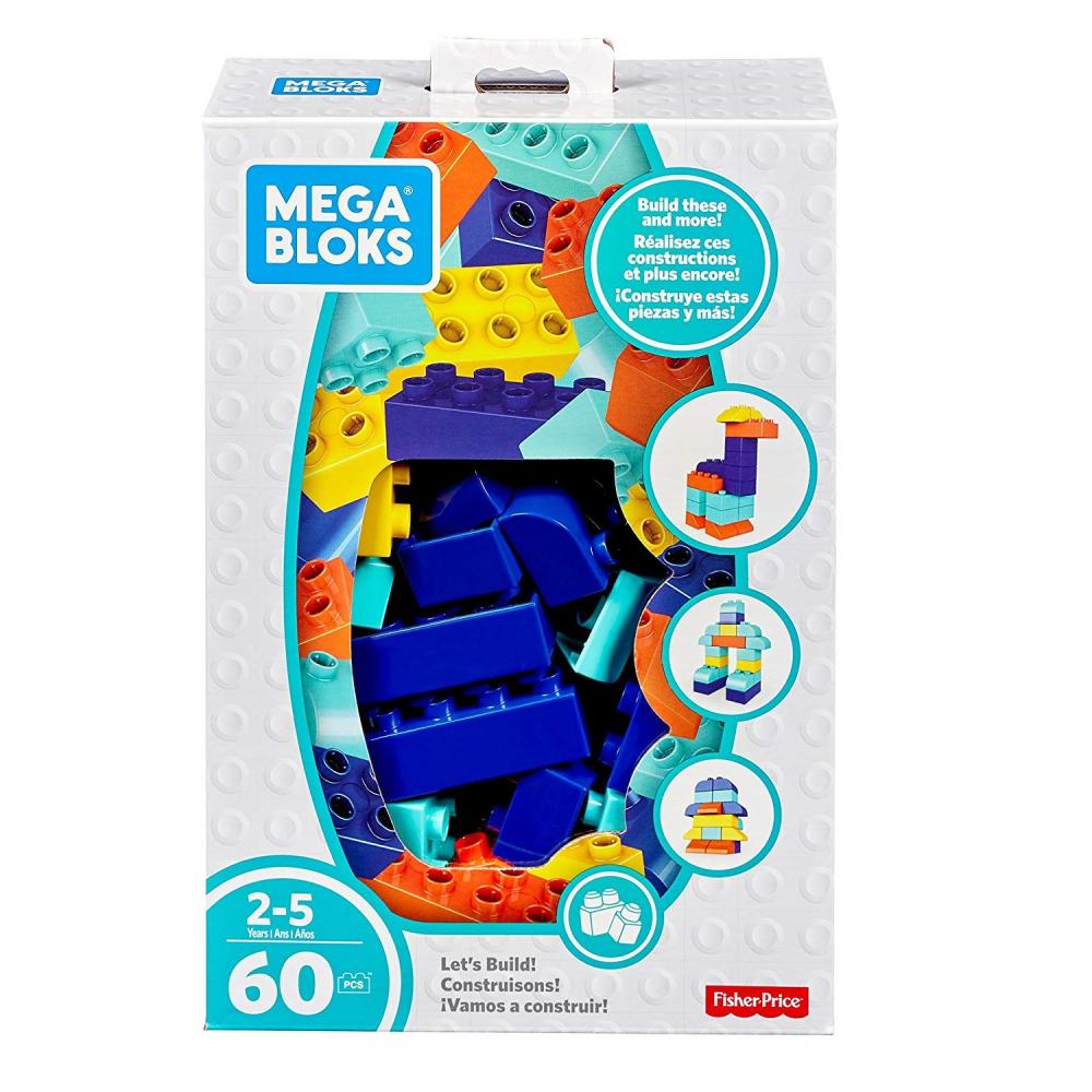 Set cuburi colorate de construit Mega Bloks 60 de piese