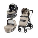 Carucior 3 in 1 Peg Perego Book Plus 51 S Titania White i-Size Luxe Class Beige