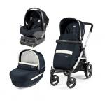 Carucior 3 in 1 Peg Perego Book Plus 51 S Titania White i-Size Luxe Class Navy