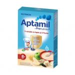 Cereale cu lapte Nutricia Aptamil 4 cereale si 3 fructe 225g 8luni+