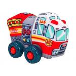 Jucarie moale pentru copii tip masina de Pompieri Globo Tonka cu sunete cu roti si accesorii din plastic Rosie