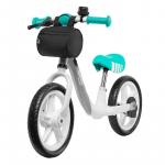 Bicicleta fara pedale Arie cu claxon saculet pentru depozitare roti din spuma Eva 12 Graphite Lionelo