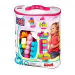 Set cuburi de construit Mega Bloks 80 de bucati pentru fetite Fisher Price