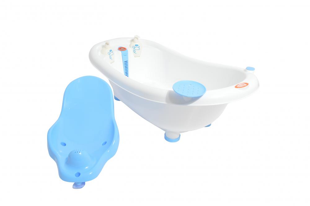 Cadita ergonomica cu reductor detasabil si termometru Little Mom Blue - 2 | YEO