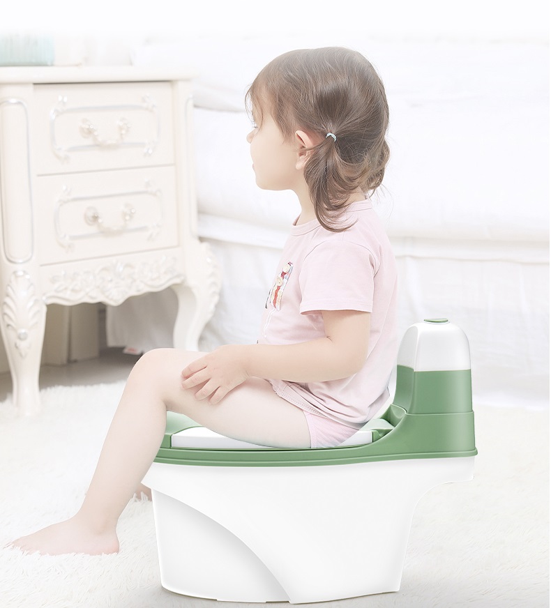 Minitoaleta educationala pentru copii Little Mom Baby Potty Green