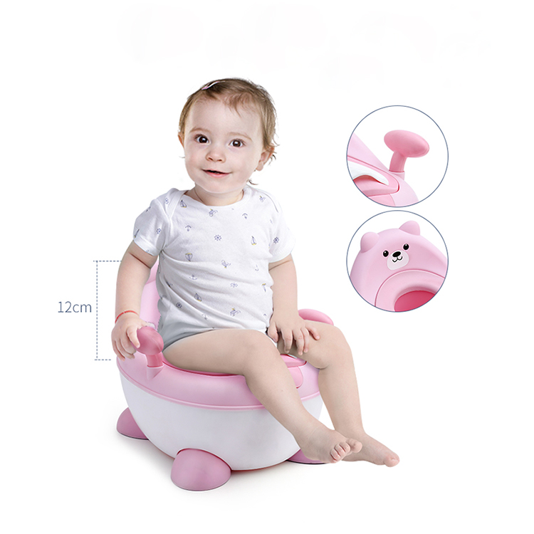 Olita pentru copii cu manere Little Mom Bear Potty Pink - 3 | YEO