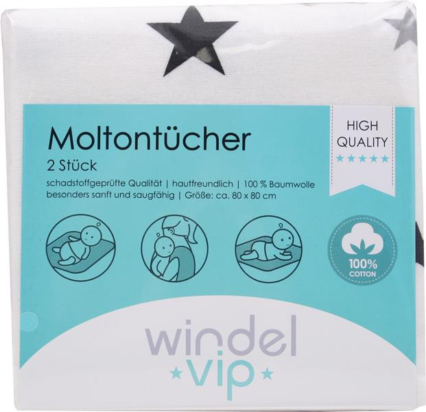 Scutece multifunctionale molton 80x80 cm 2set Star A.H. - 1 | YEO