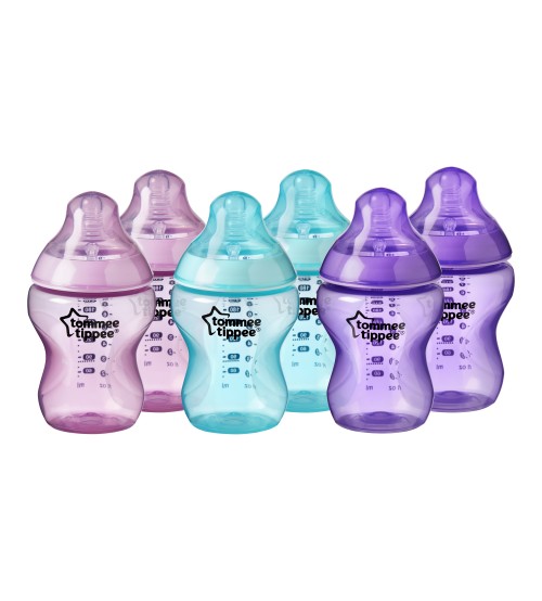 Set biberoane onl fete tommee tippee 260 ml 6 buc 0luni+ multicolor