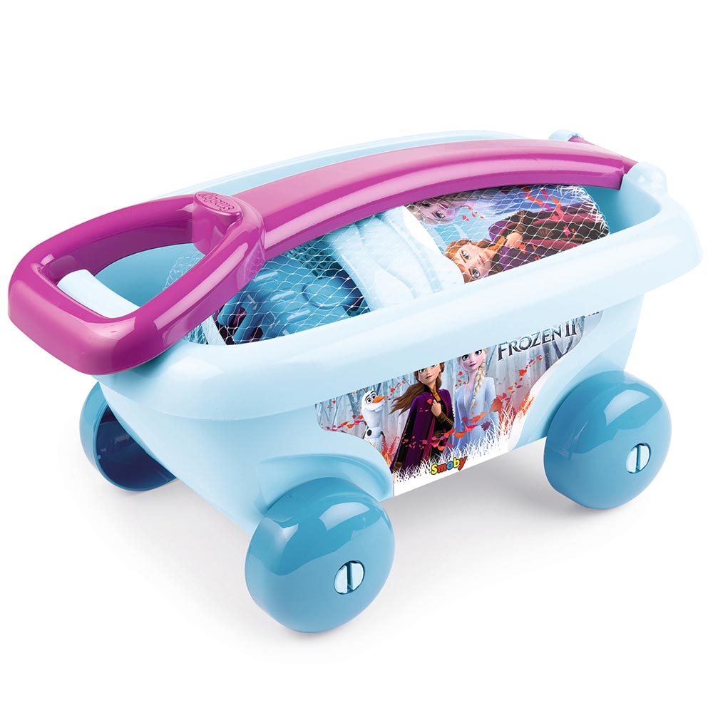 Set jucarii nisip smoby carucior frozen 2 cu accesorii