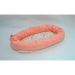 Baby nest 0-8 luni 3 in 1 culcus, protectie patut si saltea Corai botanic