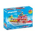 Barca de salvare a pompierilor Playmobil