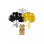 Baloane de petrecere set rezerve negru auriu alb Bunch O Balloons 24 baloane
