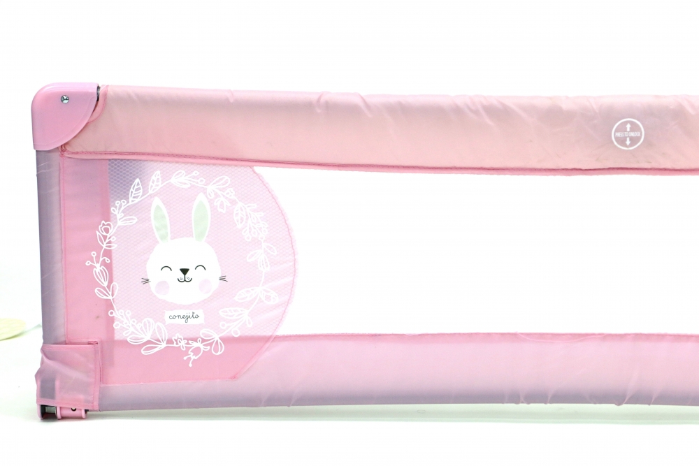 Bariera de protectie pentru pat Asalvo Bed Rail 150 cm Rabbit Pink