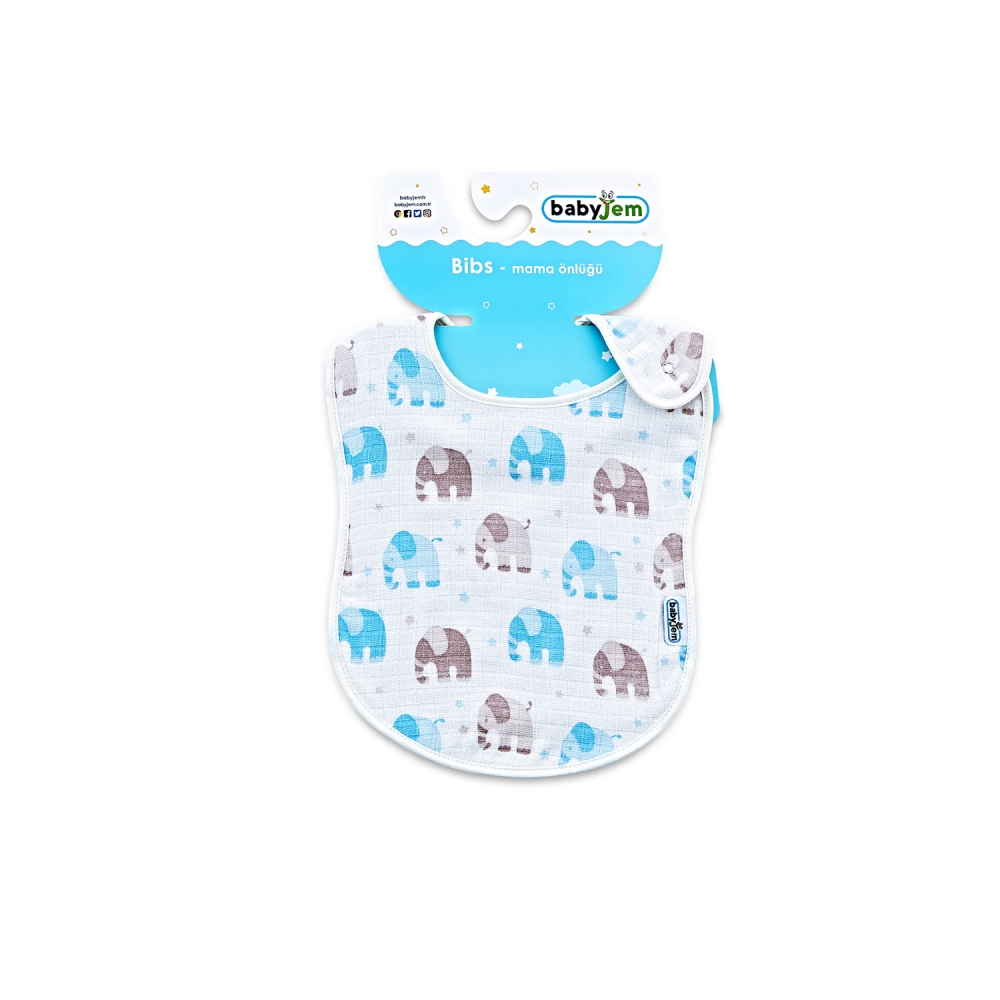 Baveta babyjem din muselina elephant