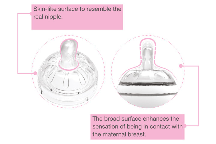 Biberon 250 ml nuvita mimic collection pink 6031